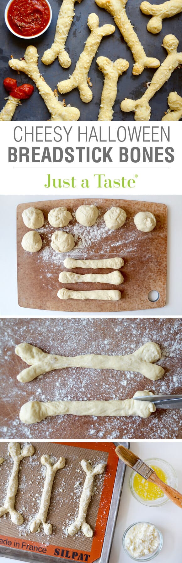 Cheesy Halloween Breadstick Bones Recipe