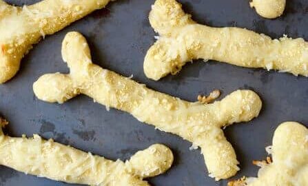 Cheesy Halloween Breadstick Bones Recipe