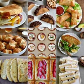 A collage of recipes that are made with five ingredients or less.