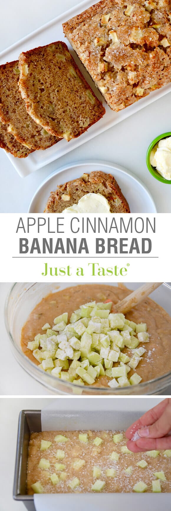 Apple Cinnamon Banana Bread Recipe