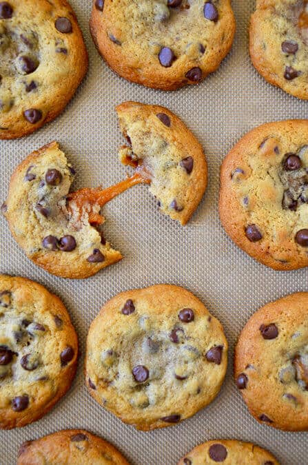 Caramel-Stuffed Chocolate Chip Cookies Recipe