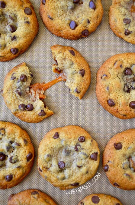 Caramel-Stuffed Chocolate Chip Cookies Recipe