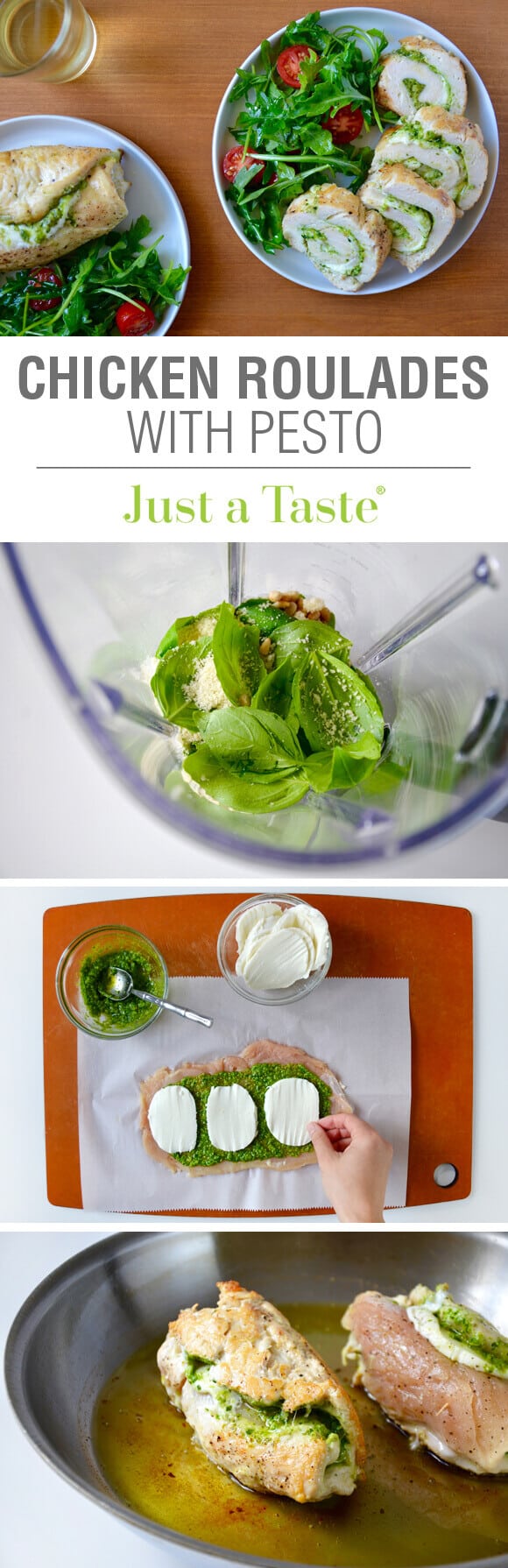 Cheesy Chicken Roulades with Pesto Recipe