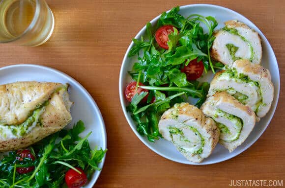 Cheesy Chicken Roulades with Pesto Recipe