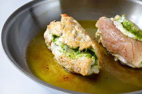 Cheesy Chicken Roulades with Pesto Recipe