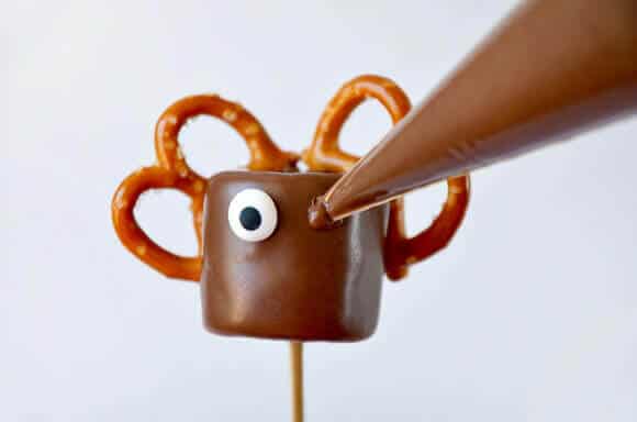 Chocolate Reindeer Marshmallow Pops Recipe