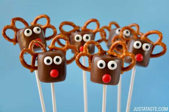 Chocolate Reindeer Marshmallow Pops Recipe