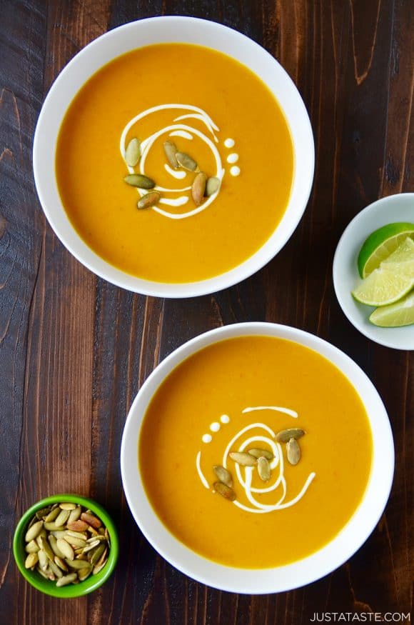 Thai Coconut Pumpkin Soup - Just A Taste