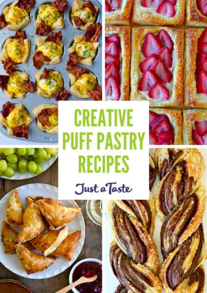 Creative puff pastry recipes for breakfast through dessert.
