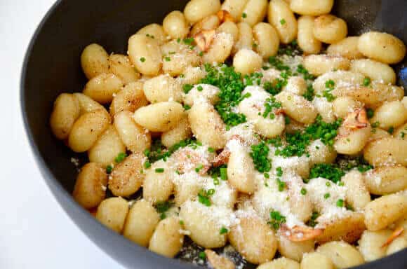 Quick Gnocchi with Crispy Garlic Recipe