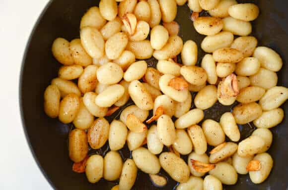 Quick Gnocchi with Crispy Garlic Recipe