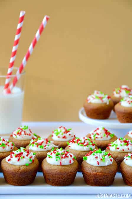 Gingerbread Cookie Cups with Cream Cheese Frosting Recipe