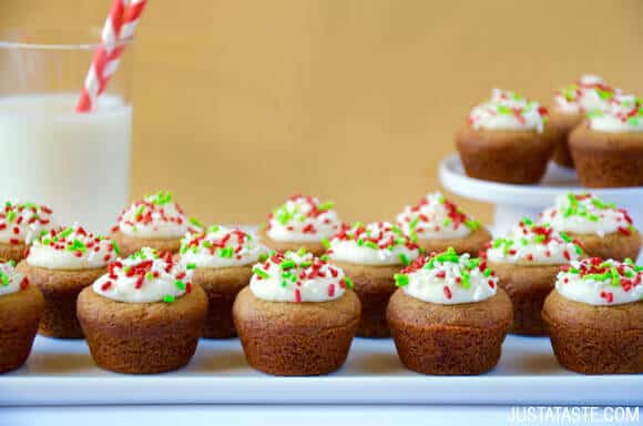 Gingerbread Cookie Cups with Cream Cheese Frosting Recipe