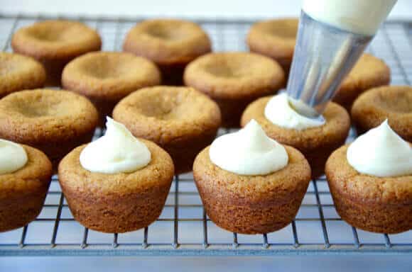 Gingerbread Cookie Cups with Cream Cheese Frosting Recipe