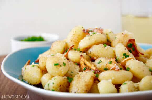 Quick Gnocchi with Crispy Garlic Recipe