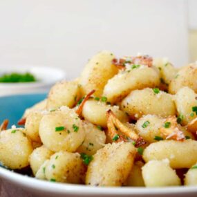 Quick Gnocchi with Crispy Garlic Recipe