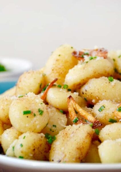 Quick Gnocchi with Crispy Garlic Recipe