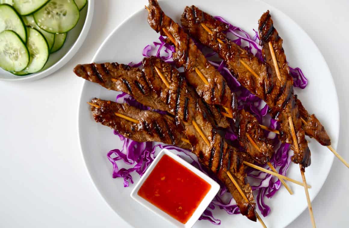 5Ingredient Beef Satays Just a Taste