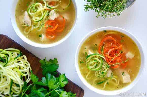 Spiralizer Recipes: Zucchini Noodle Chicken Soup Recipe