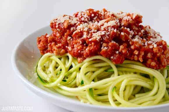 Spiralizer Recipes: Zucchini Noodles with Turkey Bolognese Recipe