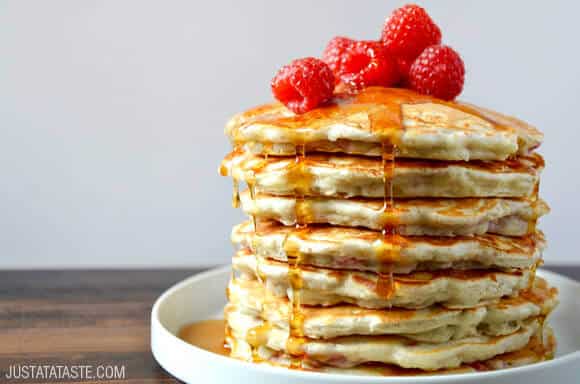 Raspberry Oatmeal Pancakes Recipe