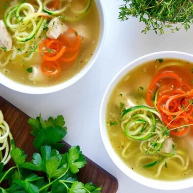 TUESDAY: Zucchini Noodle Chicken Soup