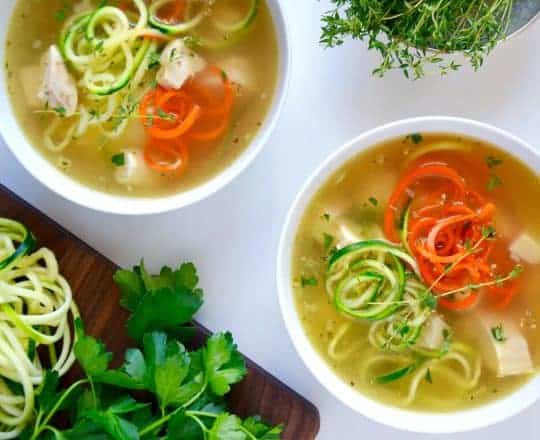 Zucchini Noodle Chicken Soup