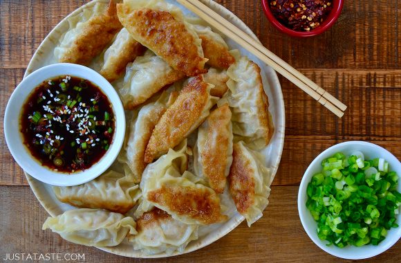 The best 30-minute recipe for easy chicken potstickers with quick-fix soy dipping sauce