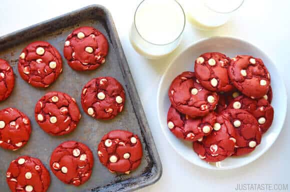 Red Velvet Chocolate Chip Cake Mix Cookies Recipe