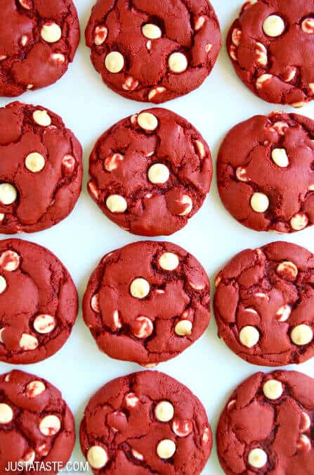 Red Velvet Chocolate Chip Cake Mix Cookies Recipe