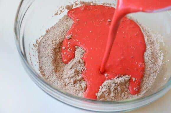 Red Velvet Pancakes with Cream Cheese Glaze Recipe