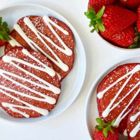 Red Velvet Pancakes with Cream Cheese Glaze Recipe