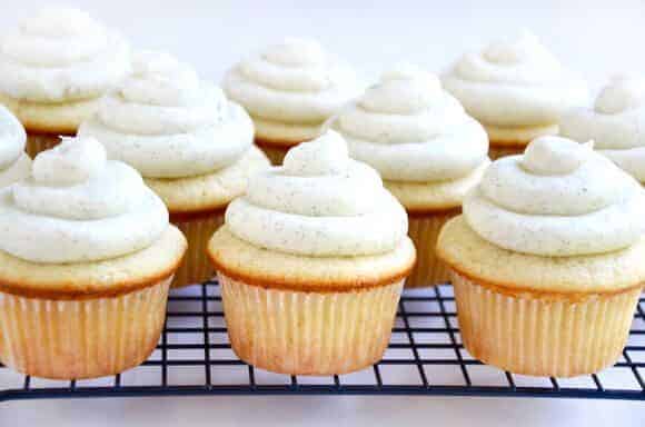 Vanilla Bean Cupcakes with Buttercream Frosting Recipe