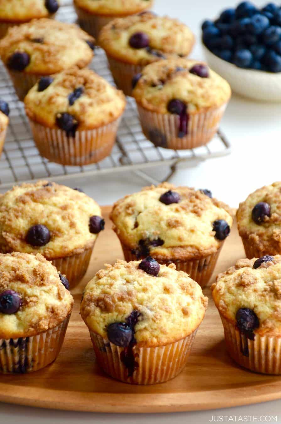 Blueberry Coffee Cake Muffins with Streusel Just a Taste