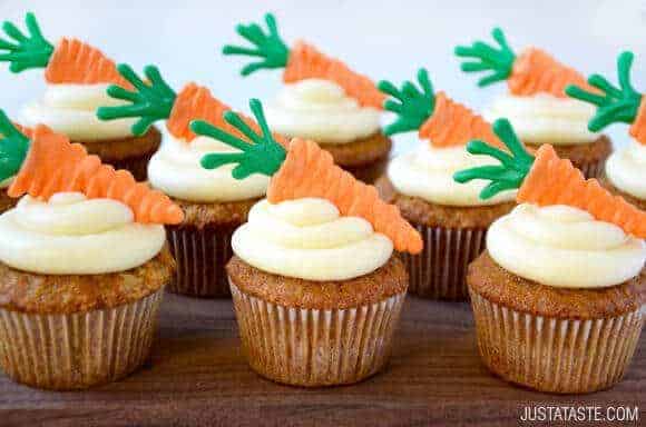 Carrot Cupcakes with Cream Cheese Frosting Recipe