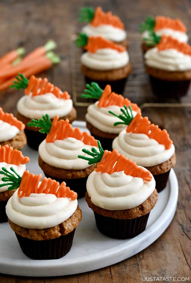 Carrot Cupcakes with Cream Cheese Frosting Just a Taste