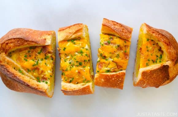 Cheesy Baked Egg Boats Recipe