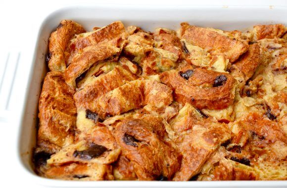 Chocolate Croissant Bread Pudding Recipe