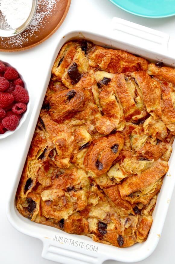 Chocolate Croissant Bread Pudding Recipe