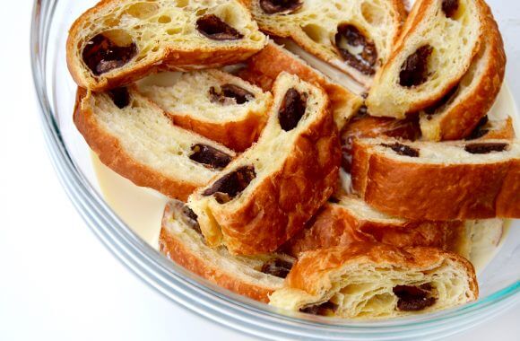 Chocolate Croissant Bread Pudding Recipe