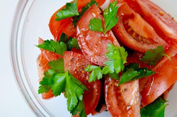 Spanish Tortilla with Tomato Salad Recipe