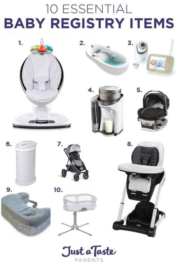 items needed for baby registry