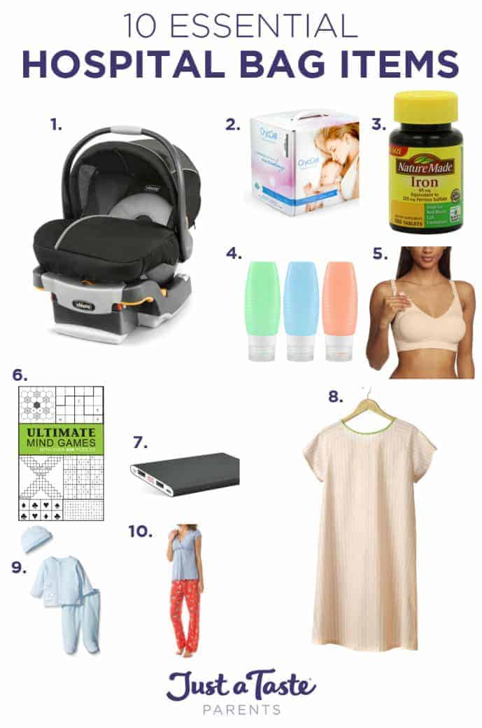 Hospital Bag Checklist 10 Essential Items Just a Taste