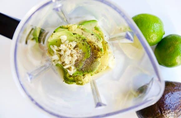 Fish Taco Salad with Avocado Dressing