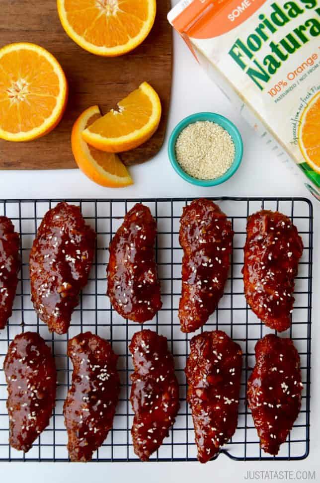 Baked Orange Chicken Tenders Just a Taste
