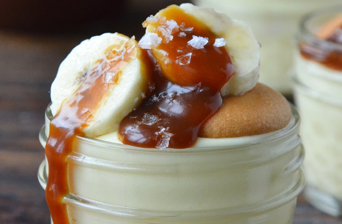 Banana Pudding with Salted Caramel Sauce Just a Taste