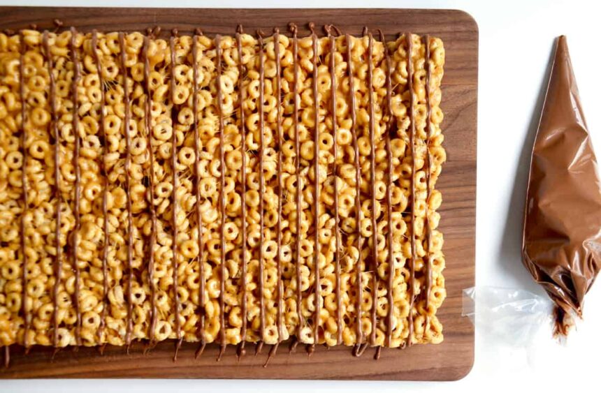 Peanut Butter Cheerios Marshmallow Treats Just a Taste
