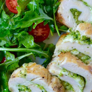 TUESDAY: Cheesy Chicken Roulades with Pesto
