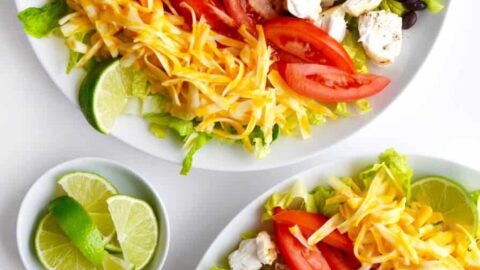 Fish Taco Salad with Avocado Dressing