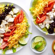 Fish Taco Salad with Avocado Dressing